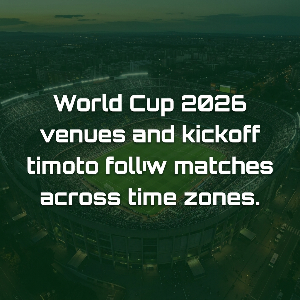 World Cup 2026 venues and kickoff times: how to follow matches across time zones